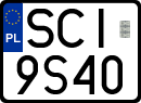 License plates of Poland, Special vehicles and motorcycles