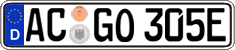 German license plate, Electric vehicles