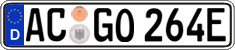 German license plate, Electric vehicles