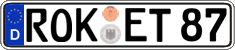 German license plate, Regular plates