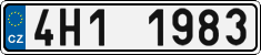 License plate of the Czech Republic, Cars (2001)