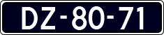 License plate of the Netherlands, Imported oldtimers (cars)