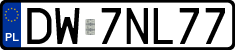 License plates of Poland, Regular car plates