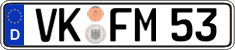 German license plate, Regular plates