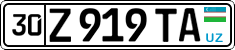 License plate of Uzbekistan, Private owners