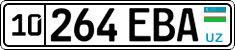 License plate of Uzbekistan, Organizations
