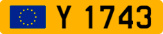 License plate of Luxembourg, 1966 year system