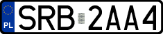 License plates of Poland, Regular car plates