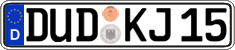 German license plate, Regular plates