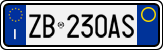 License plate of Italy, Cars (1994 year series)