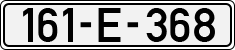 License plate of Bosnia and Herzegovina, 1998 year system