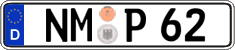 German license plate, Regular plates