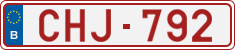License plate of Belgium, 1951 year system