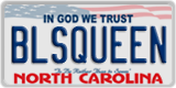 North Carolina, Vanity Plates