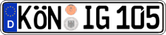 German license plate, Regular plates