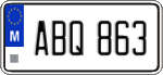 License plate of Malta, Regular plates (ABC 123)