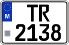License plate of Malta, Trailers (TR 123(4))