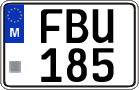 License plate of Malta, Regular plates (ABC 123)