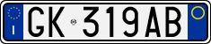 License plate of Italy, Cars (1994 year series)