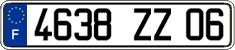 French license plate, FNI