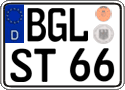 German license plate, Regular plates