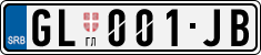 License plate of Serbia, Cars
