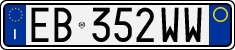 License plate of Italy, Cars (1994 year series)