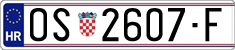 License plate of Croatia, Regular plates
