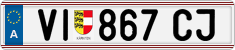 License plate of Austria, Regular plates