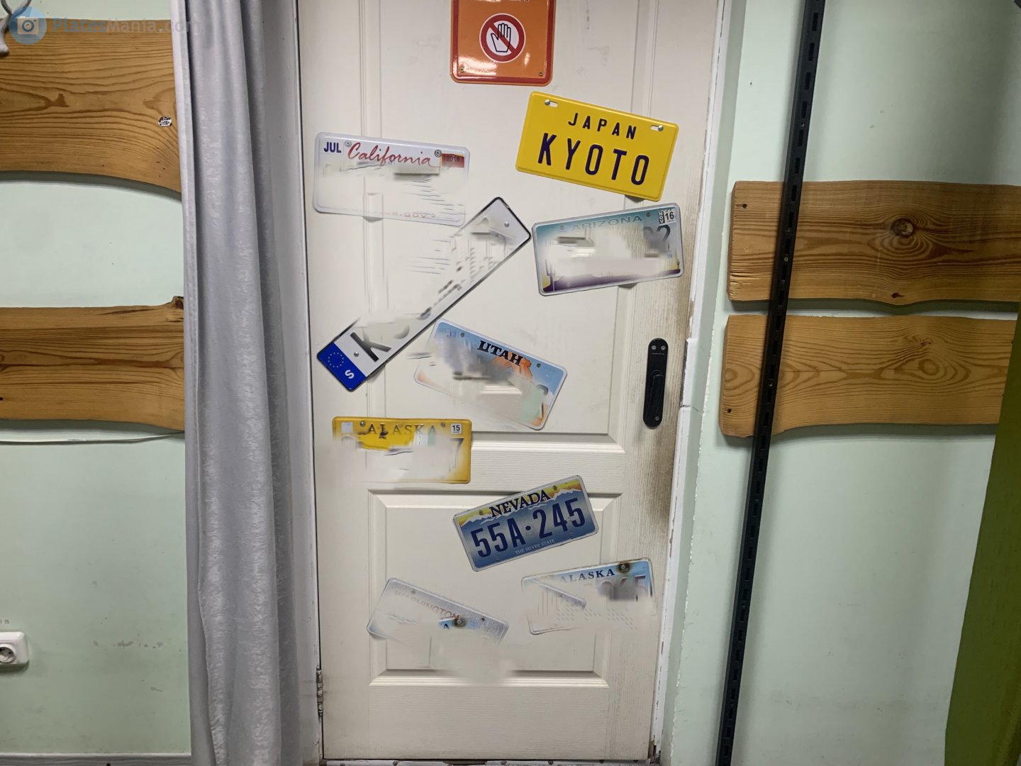 55A-245, License plate without vehicle 