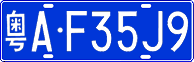 License plate of China, Cars