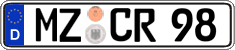 German license plate, Regular plates