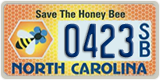 North Carolina, Specialty plates (XXXX A/B)