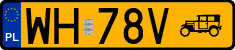License plates of Poland, Oldtimers