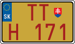 License plate of Slovakia, Oldtimers