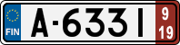 License plate of Finland, Export transit plates
