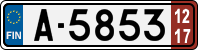 License plate of Finland, Export transit plates