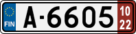License plate of Finland, Export transit plates