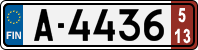 License plate of Finland, Export transit plates