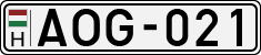 license plates of Hungary, Cars (1990)
