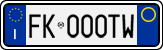 License plate of Italy, Cars (1994 year series)