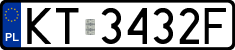 License plates of Poland, Regular car plates