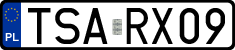 License plates of Poland, Regular car plates