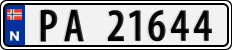 License plate of Norway, Cars