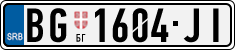 License plate of Serbia, Cars
