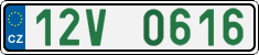 License plate of the Czech Republic, Oldtimers (2001)