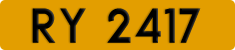 License plate of Hong Kong, AB 1234