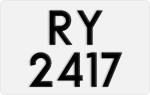License plate of Hong Kong, AB 1234