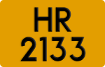 License plate of Hong Kong, AB 1234