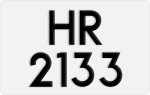 License plate of Hong Kong, AB 1234
